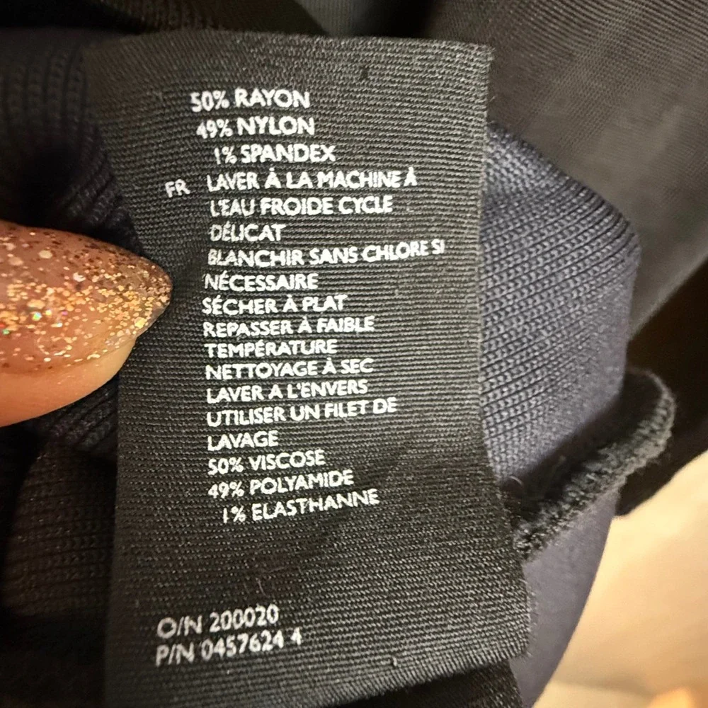 COS Black Mockneck Jersey‎ Knit Midi Dress Full Back Zip